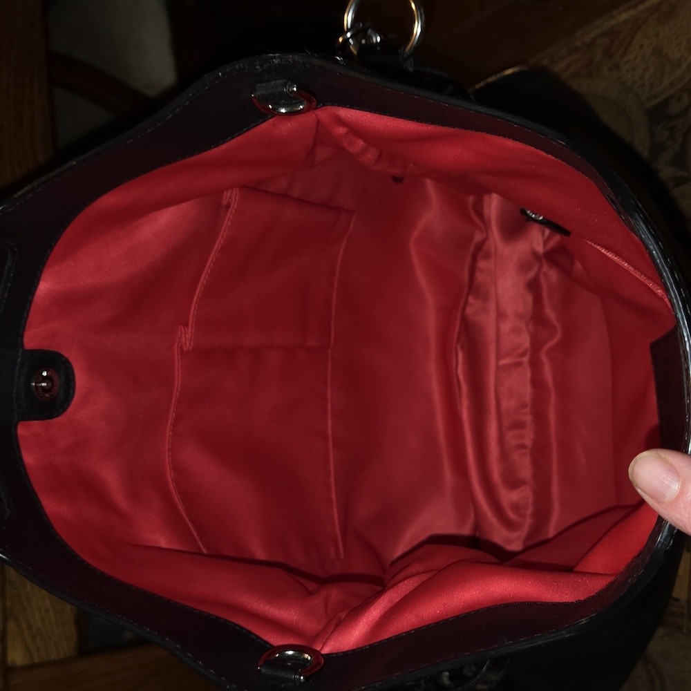 Coach Bonnie Foldover Bag 13380 Black Leather Shoulderbag MSRP $498 2008 EUC - Picture 10 of 16